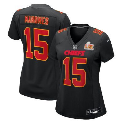 Patrick Mahomes Kansas City Chiefs Women's Super Bowl LIX Fashion Game Jersey - Carbon Black