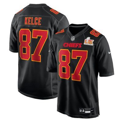 Travis Kelce Kansas City Chiefs Super Bowl LIX Fashion Game Jersey - Carbon Black