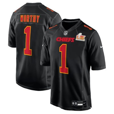 Xavier Worthy Kansas City Chiefs Super Bowl LIX Fashion Game Jersey - Carbon Black