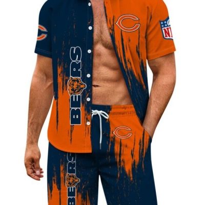 Chicago Bears Combo Hawaiian Shirt and Shorts AHS1076