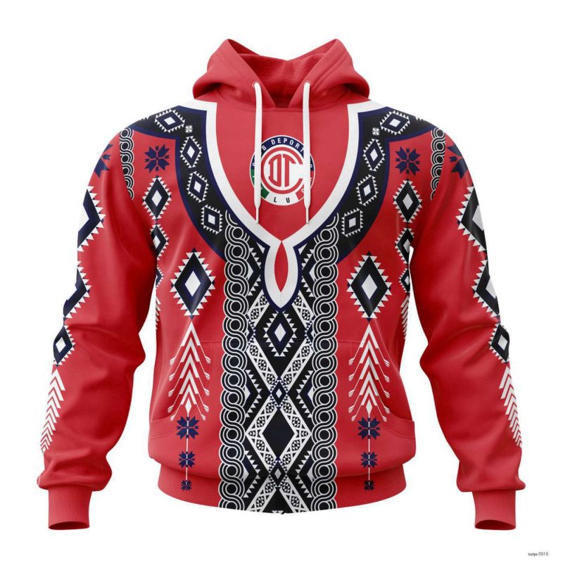 Custom Liga MX Deportivo Toluca Hoodie Design In Native Style