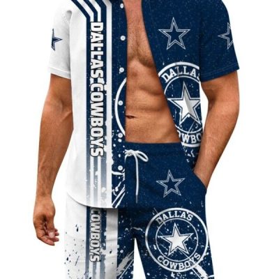 Dallas Cowboys Combo Hawaiian Shirt and Shorts AHS1043