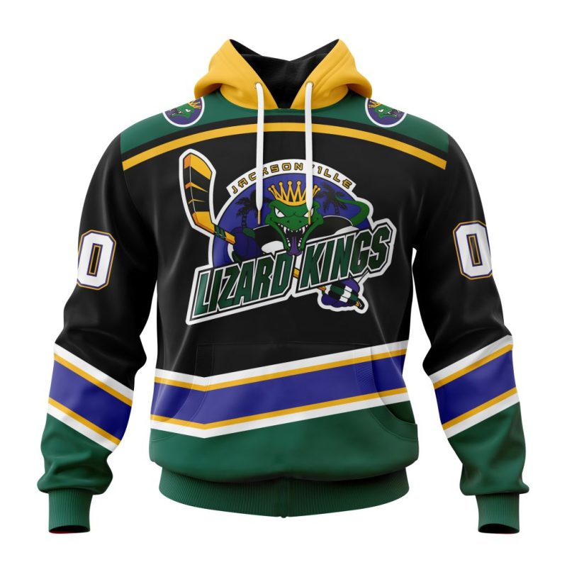 ECHL Acksonville Lizard Kings Personalized Name And Number Unisex Hoodie