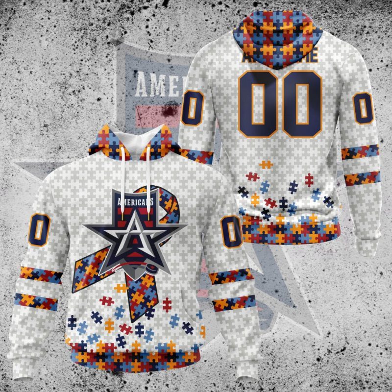 ECHL Allen Americans Autism Awareness Performance Unisex Hoodie