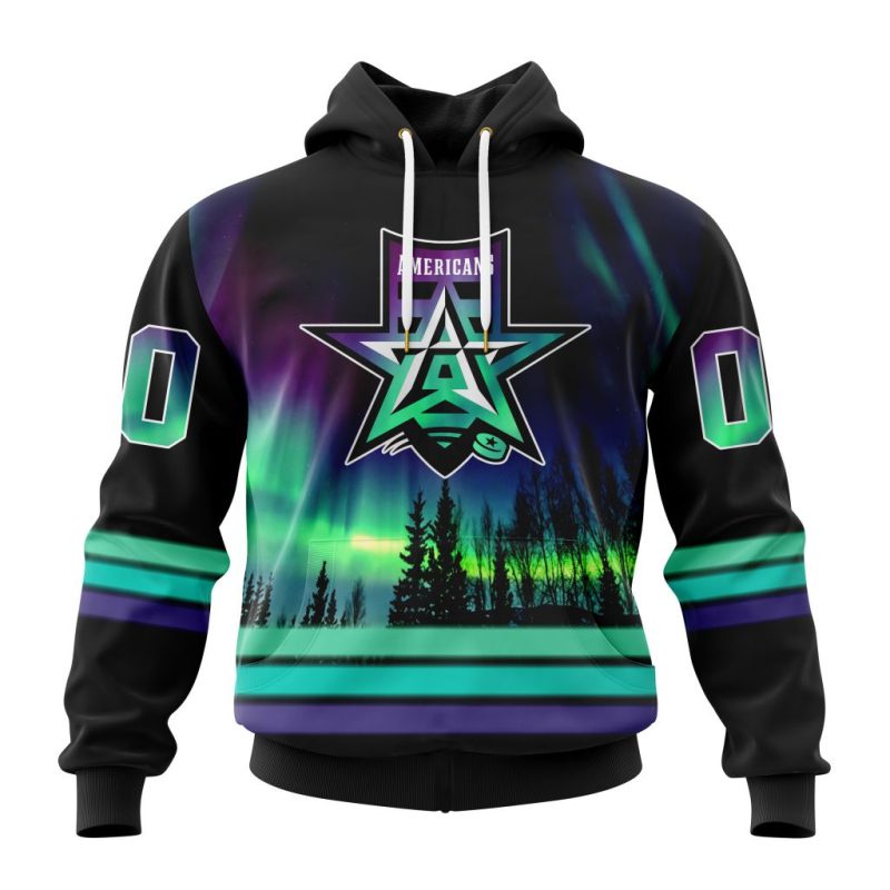 ECHL Allen Americans Design With Northern Lights Unisex Hoodie