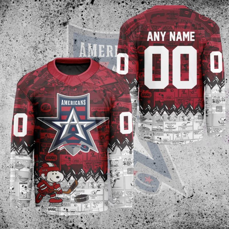 ECHL Allen Americans Peanuts 75th Anniversary Hockey Jersey