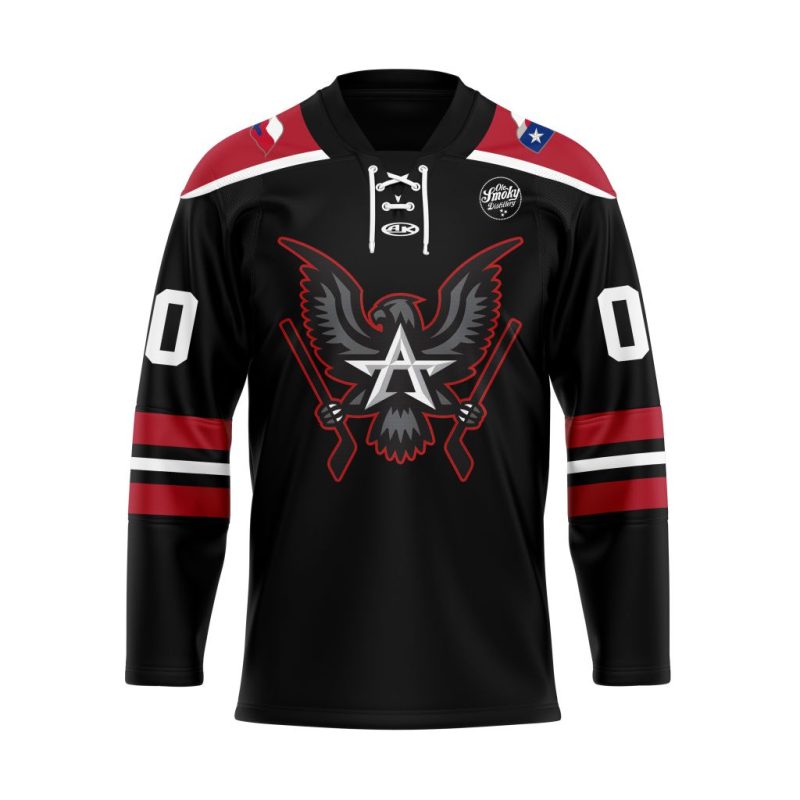 ECHL Allen Americans Personalized Black Lace Hockey Jersey