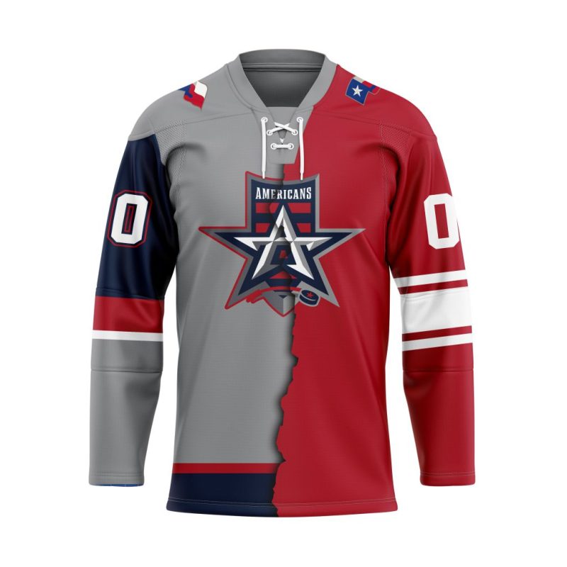 ECHL Allen Americans Personalized Mix Design Lace Hockey Jersey