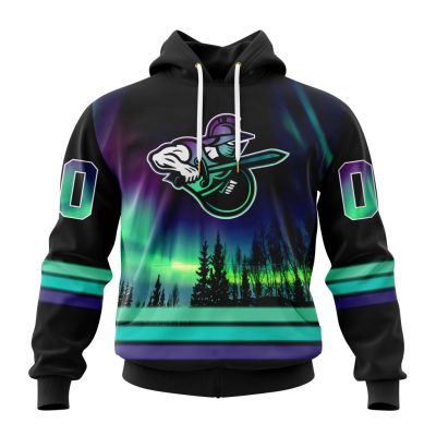ECHL Atlanta Gladiators Design With Northern Lights Unisex Hoodie