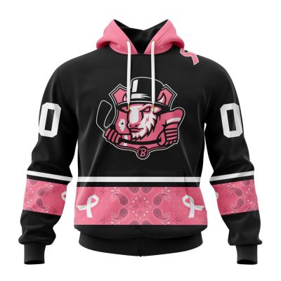 ECHL Bloomington Bison Special Pink Paisley Fights Breast Cancer Design Unisex Hoodie