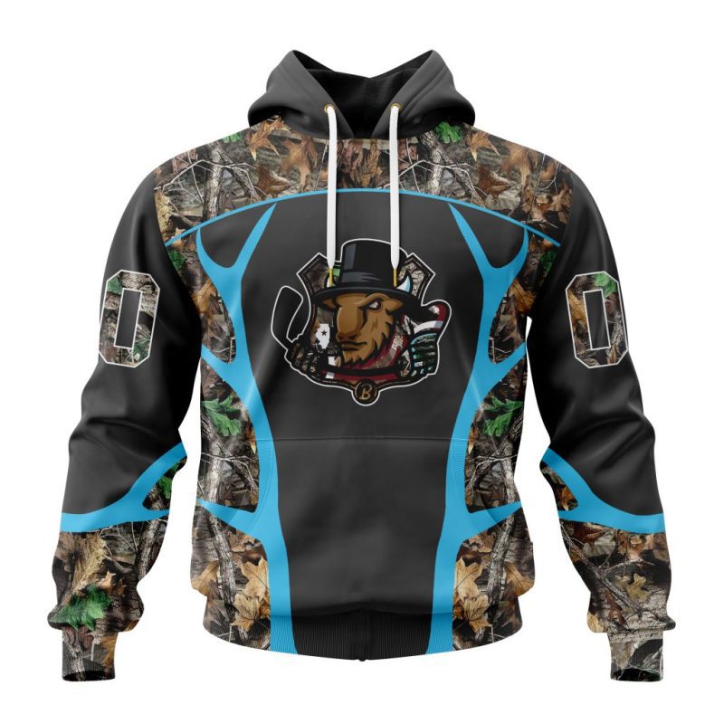 ECHL Bloomington Bison Special Realtree Camo Hunting Design Unisex Hoodie