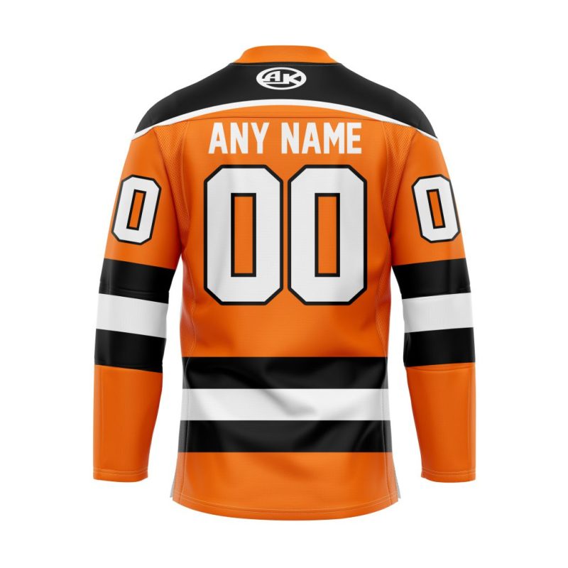 ECHL Fort Wayne Komets Personalized Orange Lace Hockey Jersey
