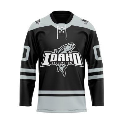 ECHL Idaho Steelheads Personalized Black Lace Hockey Jersey