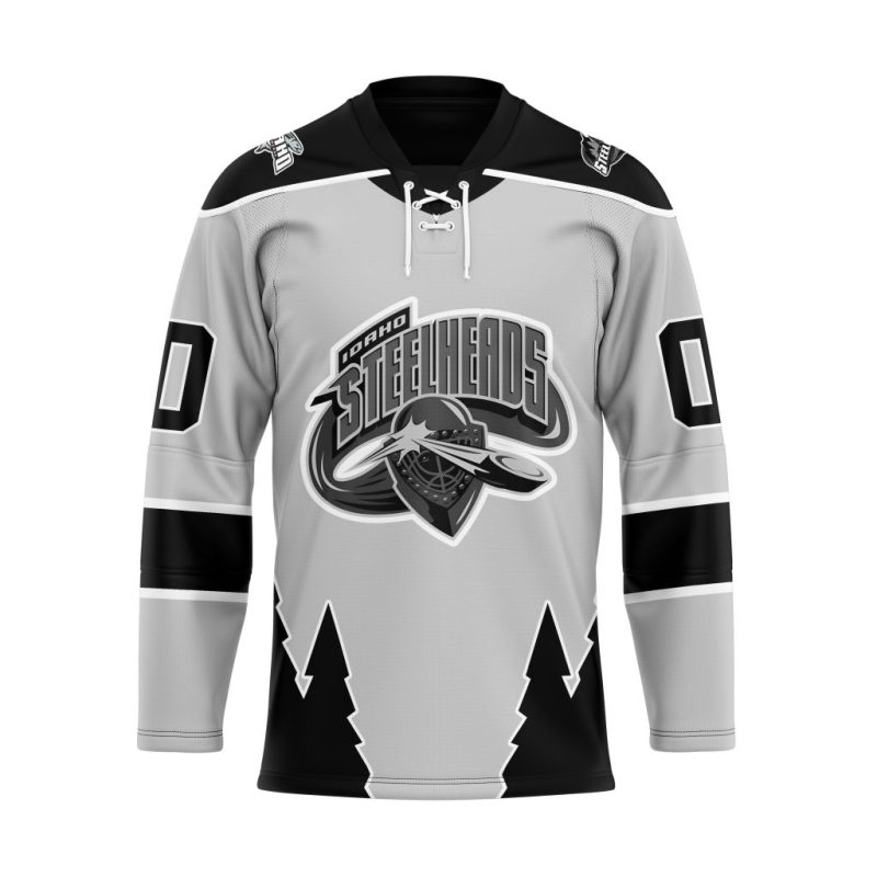ECHL Idaho Steelheads Personalized White Lace Hockey Jersey