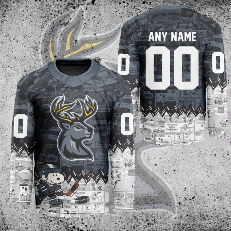ECHL Iowa Heartlanders Peanuts 75th Anniversary Hockey Jersey