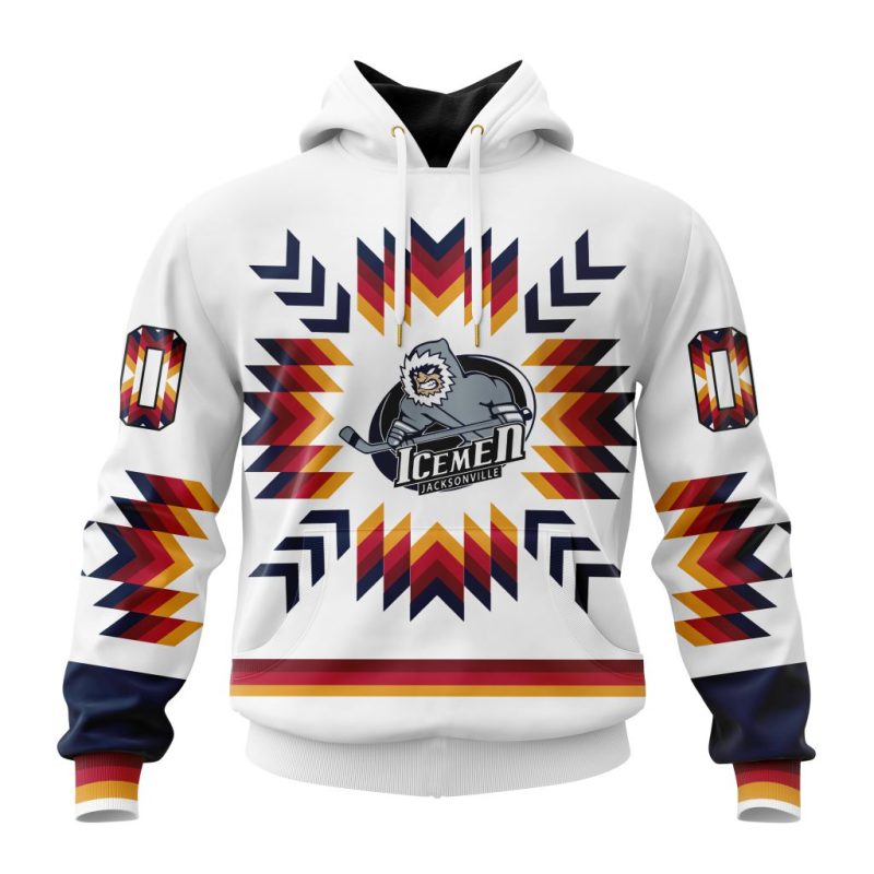 ECHL Jacksonville Icemen Special Native Design Unisex Hoodie