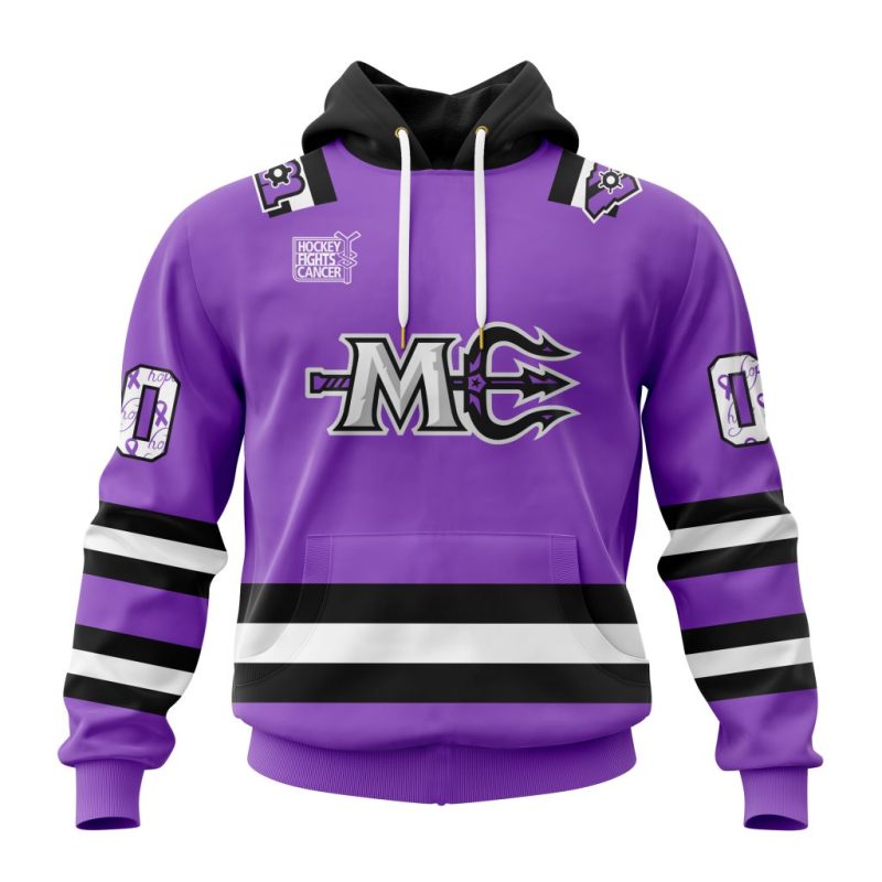 ECHL Maine Mariners Personalized Hockey Fights Ancer Design Unisex Hoodie