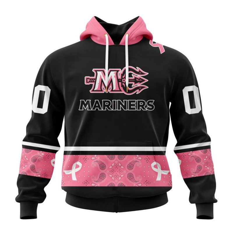 ECHL Maine Mariners Special Pink Paisley Fights Breast Cancer Design Unisex Hoodie