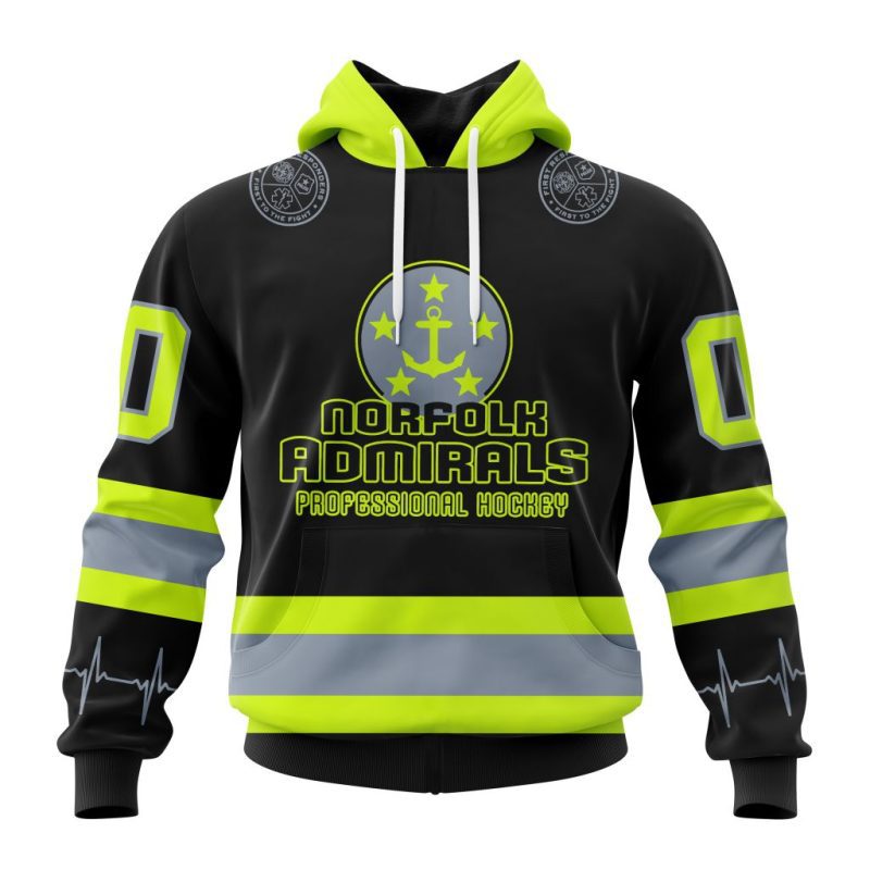 ECHL Norfolk Admirals Design Honoring Firefighters Unisex Hoodie