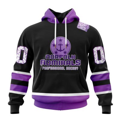 ECHL Norfolk Admirals Special Hockey Fights Cancer Design Unisex Hoodie