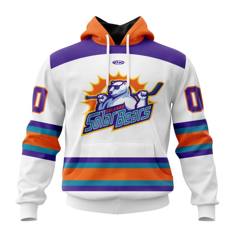 ECHL Orlando Solar Bears Personalized White Design Unisex Hoodie