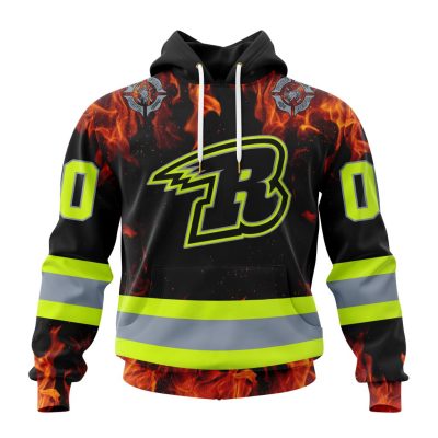 ECHL Rapid City Rush Design Honoring Firefighters Unisex Hoodie