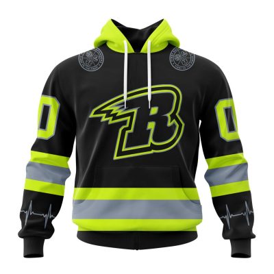ECHL Rapid City Rush Design Honoring Firefighters Unisex Hoodie