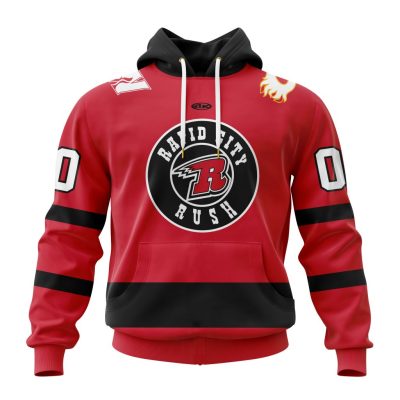 ECHL Rapid City Rush Personalized Red Design Unisex Hoodie
