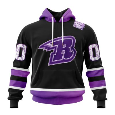 ECHL Rapid City Rush Special Hockey Fights Cancer Design Unisex Hoodie