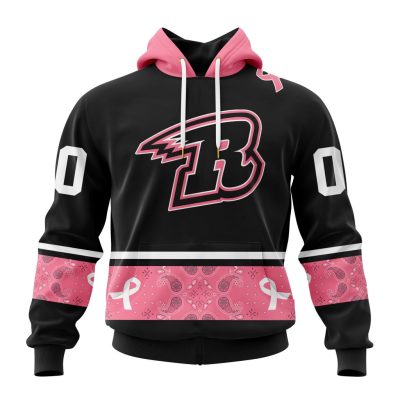 ECHL Rapid City Rush Special Pink Paisley Fights Breast Cancer Design Unisex Hoodie