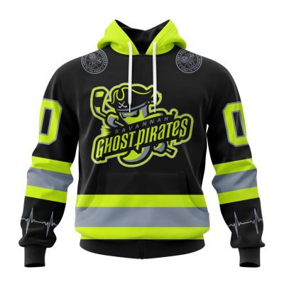 ECHL Savannah Ghost Pirates Design Honoring Firefighters Unisex Hoodie