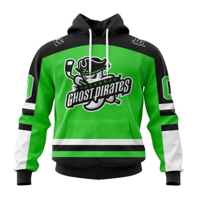 ECHL Savannah Ghost Pirates Personalized Green Design Unisex Hoodie