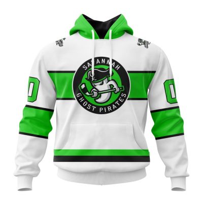 ECHL Savannah Ghost Pirates Personalized White Design Unisex Hoodie