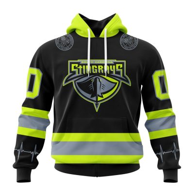 ECHL South Carolina Stingrays Design Honoring Firefighters Unisex Hoodie