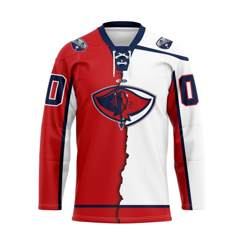 ECHL South Carolina Stingrays Personalized Mix Design Lace Hockey Jersey