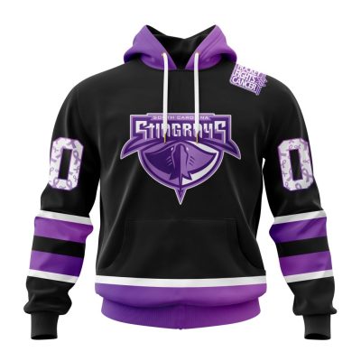 ECHL South Carolina Stingrays Special Hockey Fights Cancer Design Unisex Hoodie