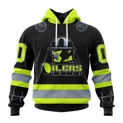 ECHL Tulsa Oilers Design Honoring Firefighters Unisex Hoodie