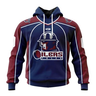 ECHL Tulsa Oilers Personalized Navy Design Unisex Hoodie