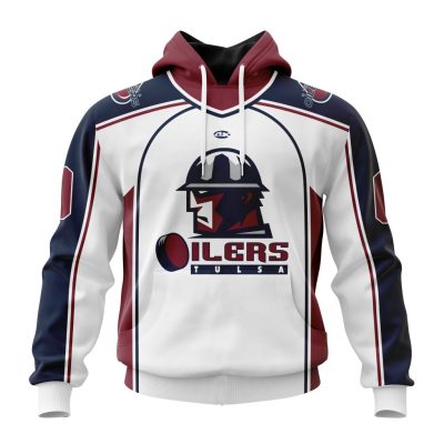 ECHL Tulsa Oilers Personalized White Design Unisex Hoodie