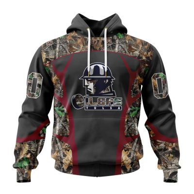 ECHL Tulsa Oilers Special Realtree Camo Hunting Design Unisex Hoodie