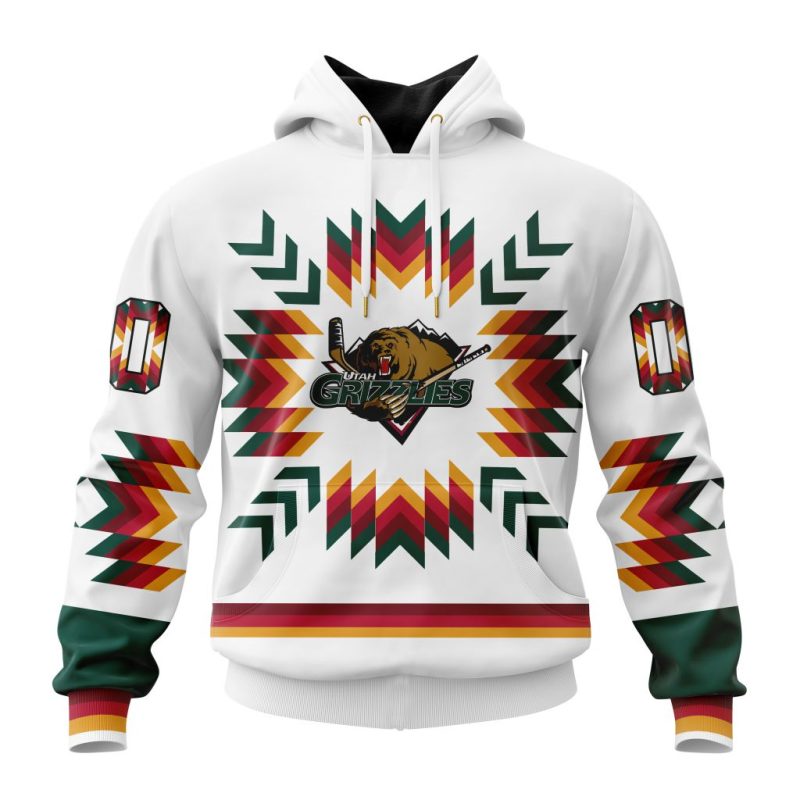 ECHL Utah Grizzlies Special Native Design Unisex Hoodie