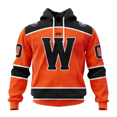 ECHL Worcester Railers Personalized Orange Design Unisex Hoodie