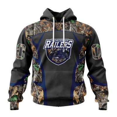 ECHL Worcester Railers Special Realtree Camo Hunting Design Unisex Hoodie