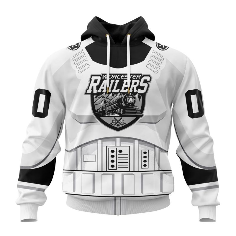ECHL Worcester Railers Special Star Wars Stormtroopers Design Unisex Hoodie