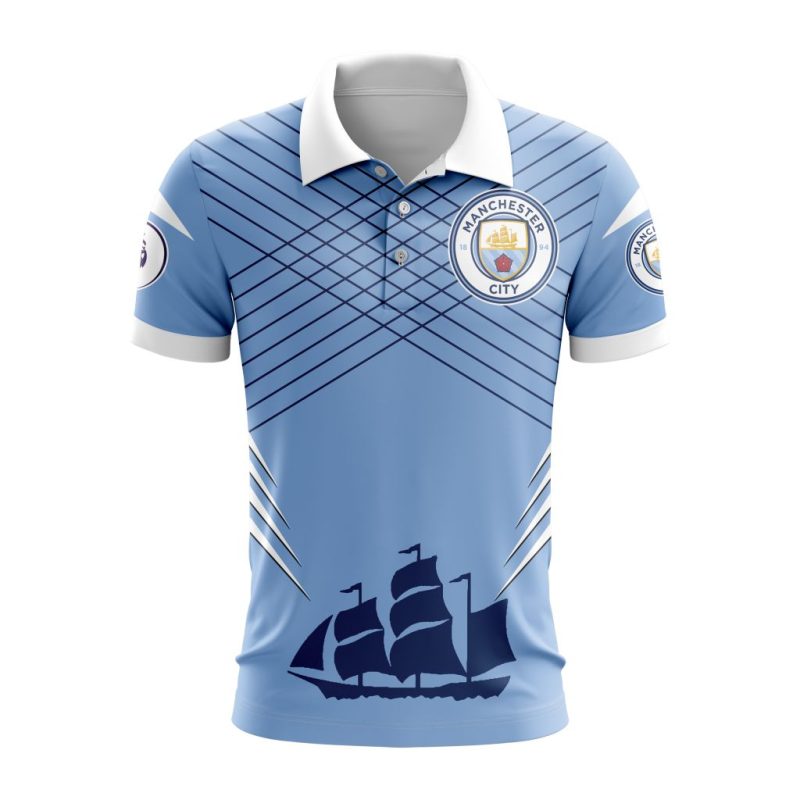 EPL Manchester City Football Club Personalized Name Polo Shirt