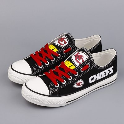 Kansas City Chiefs Canvas Low Top Shoes Sneakers For Football Fans LSA1088