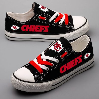 Kansas City Chiefs Canvas Low Top Shoes Sneakers For Football Fans LSA1089