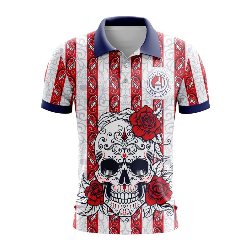 Liga MX Atletico San Luis Special Dia De Muertos Design Polo Shirt