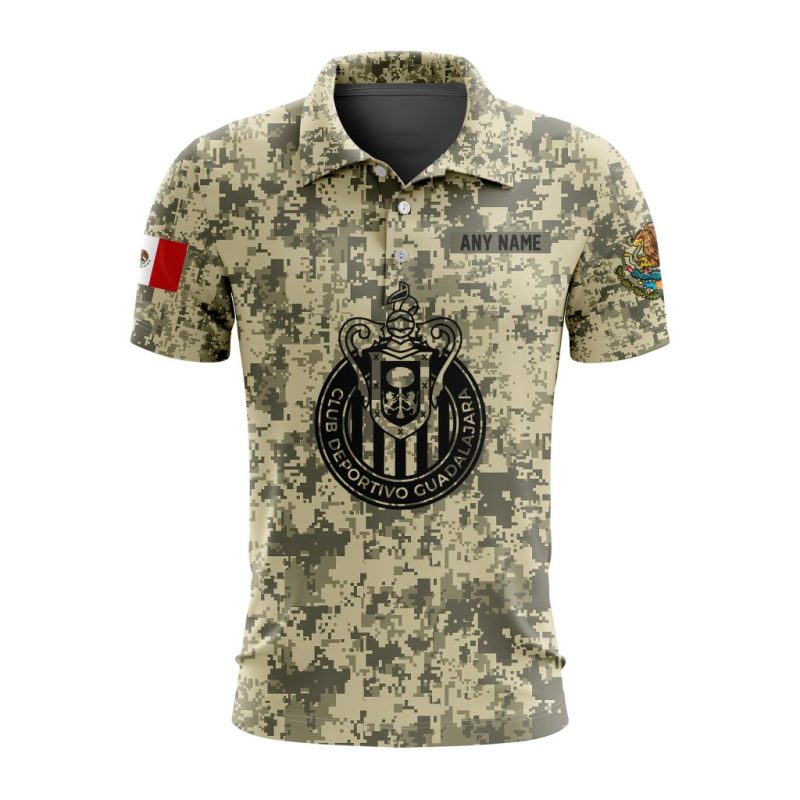 Liga MX Chivas Guadalajara Special Camo Design Polo Shirt