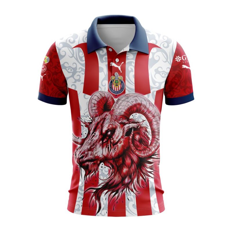 Liga MX Chivas Guadalajara Special Design With Team Signature Polo Shirt